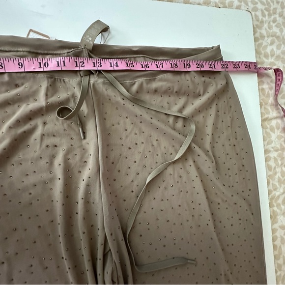 SKIMS Desert Brown/TanMesh Sparkling Rhinestones Drawstring Coverup Pants NWT 3X - Picture 14 of 16